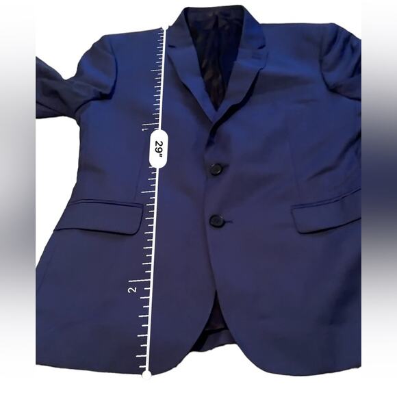 The Kooples Wool Blue Fitted Two Button Closure Suit Blazer Jacket Sz 38 NEW - Picture 13 of 13